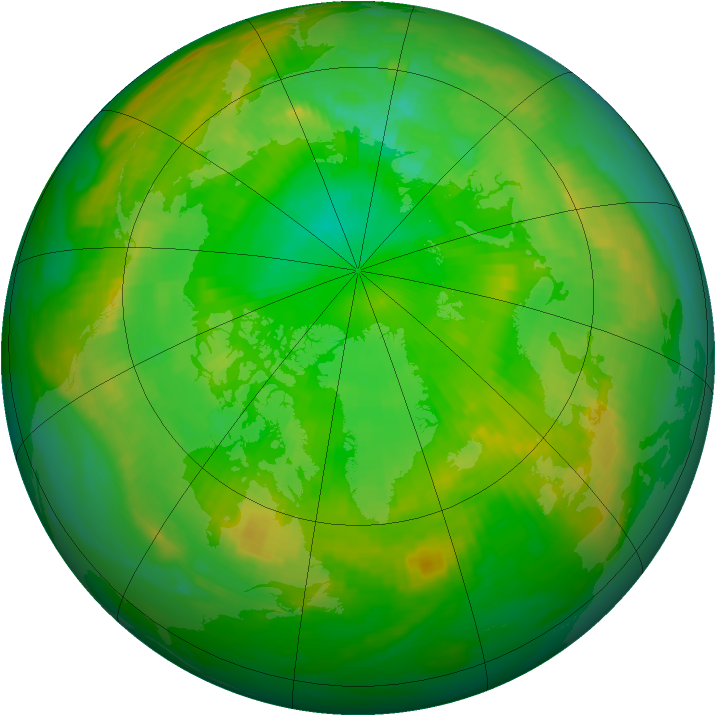 Arctic ozone map for 16 July 1980
